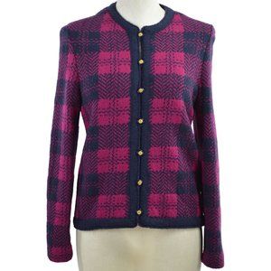 CASTLEBERRY Wool Cardigan Sweater SIZE 8 Button Down Purple
